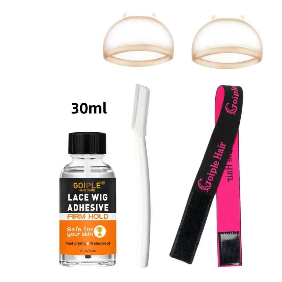 GOIPLE Lace Wig Adhesive Kit Fast Drying and Waterproof Glue Natural Perfect Invisible Bond Adhesives Products for Wigs Bonding