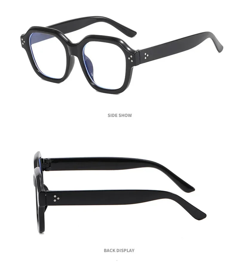 Retro Anti Blue Light Computer Glasses Frame Women Oversized Men Trendy Fashionable Stylish Eyeglasses Classic Spectacles Ouclos