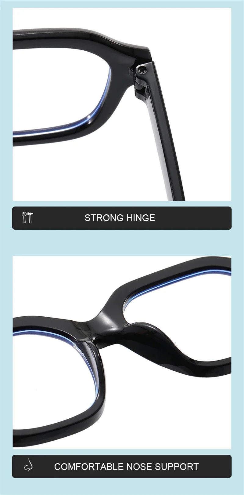 Retro Anti Blue Light Computer Glasses Frame Women Oversized Men Trendy Fashionable Stylish Eyeglasses Classic Spectacles Ouclos