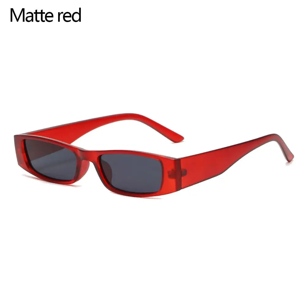 Retro Small Frame Sun Glasses Small Rectangle Sunglasses Vintage Square Narrow Sunglasses Trending Eyewear UV400