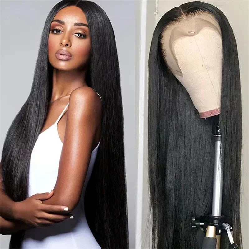 Amazon New Synthetic Wig Women's Straight Black Hair Wig European American Style Fake Hair Suitable For All Occasions