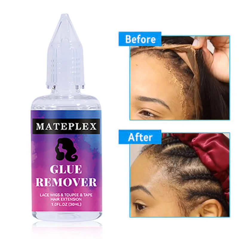 Wig Glue Waterproof Lace Glue Strong Hold Wig Adhesive for Toupee Frontal Professional Glue for Lace Front Wigs+Adhesive Remover