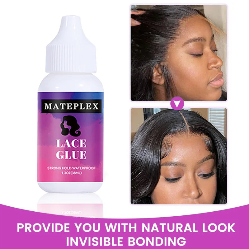 Wig Glue Waterproof Lace Glue Strong Hold Wig Adhesive for Toupee Frontal Professional Glue for Lace Front Wigs+Adhesive Remover