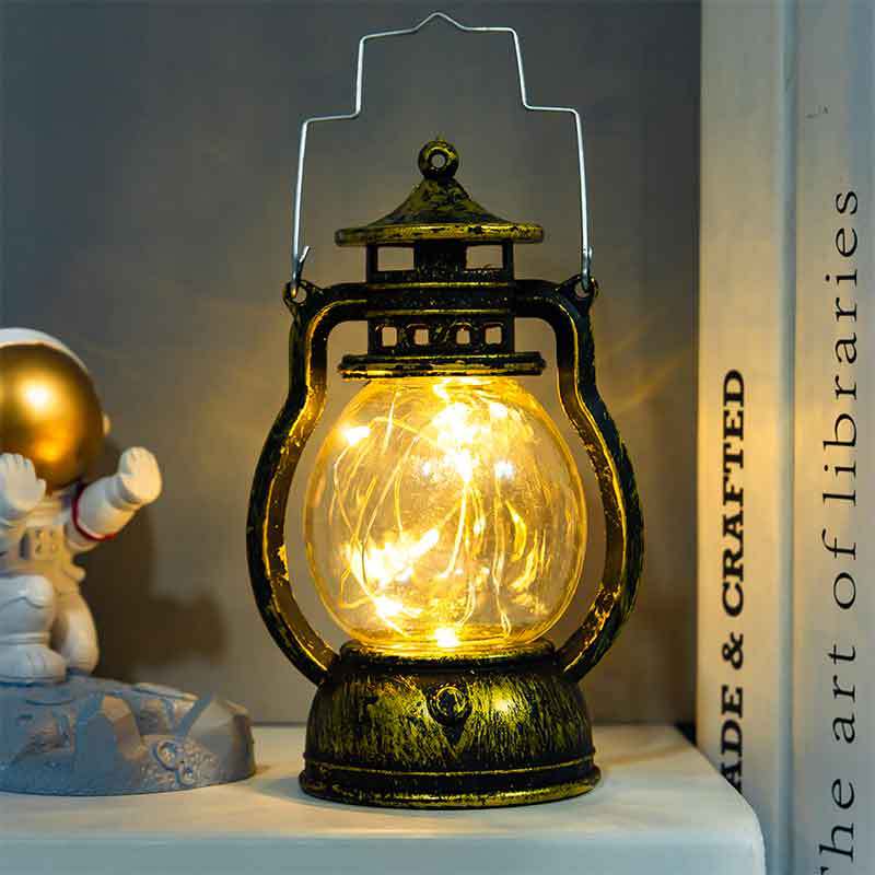 Vintage LED Small Oil Lamp Decorative Candle Light
